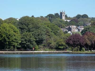 Helston Lake and Church